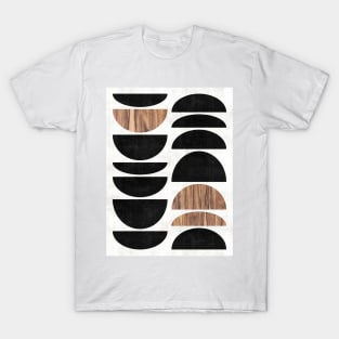 Mid-Century Modern Pattern No.7 - Concrete and Wood T-Shirt